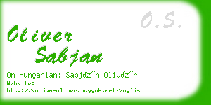 oliver sabjan business card